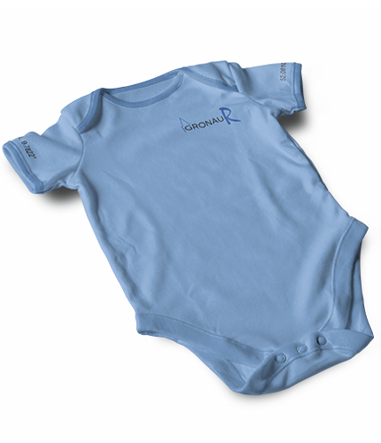 GronauMini Bodysuit Babyblau Vorderseite
