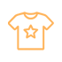 Icon eines T-Shirts mit Stern