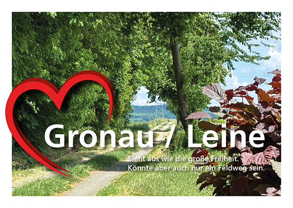 Postkarte Motiv 7 - Der Feldweg - Gronau to go