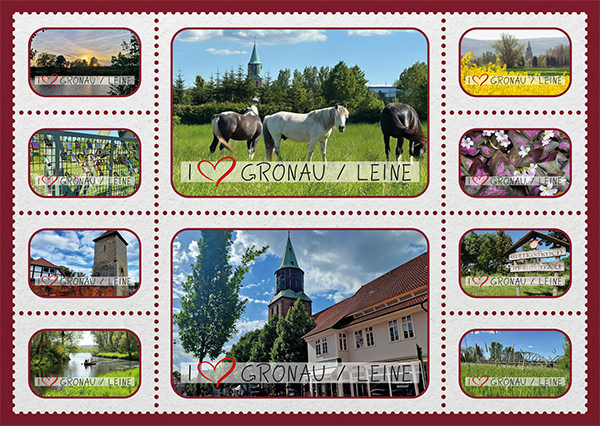 Postkarte Motiv 8 - Die Briefmarken - Gronau to go