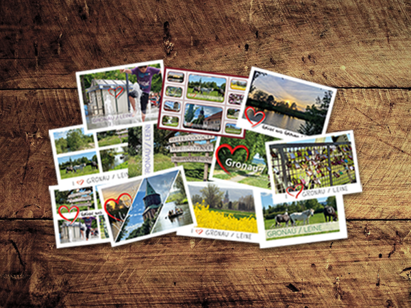 Werbung Postkarten Gronau to go